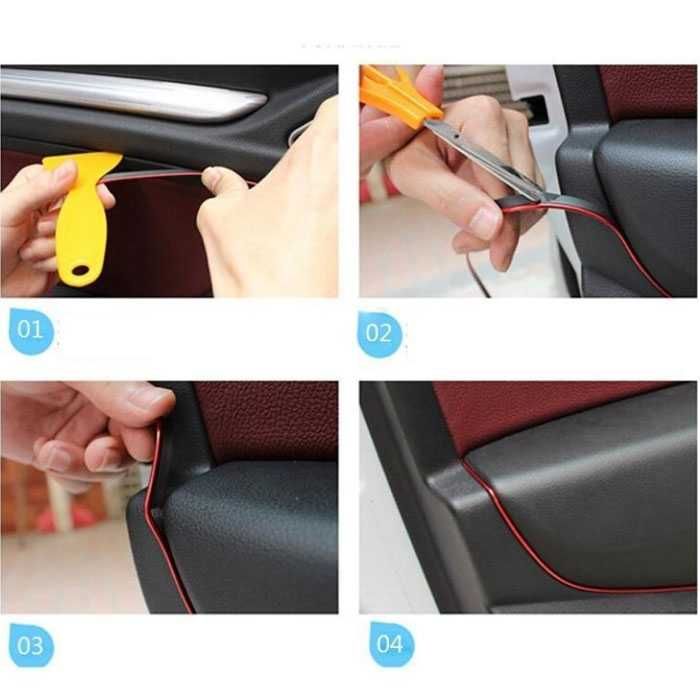 Декоративна лайсна за интериор 4-ри цвята 5м-2024