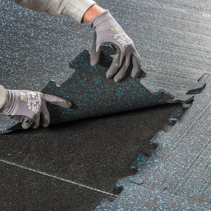 Подова настилка/ Гумена Фитнес настилка плоча - пъзел   956×956×8 см