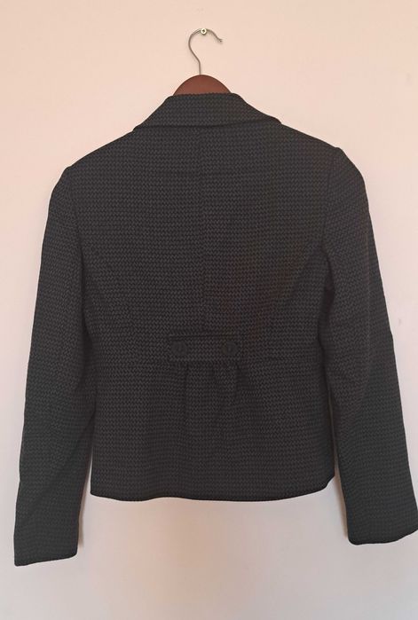 Зимно сиво-черно сако, размер XS