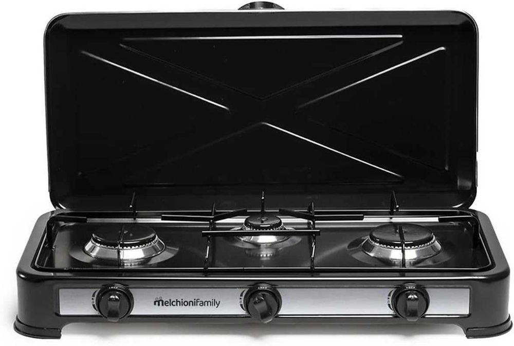 Газов котлон Melchioni Family Minerva, 3 котлона, емайлирана стоманена рамка