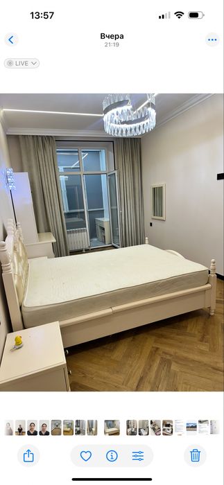 Кровать и 2 тумбы