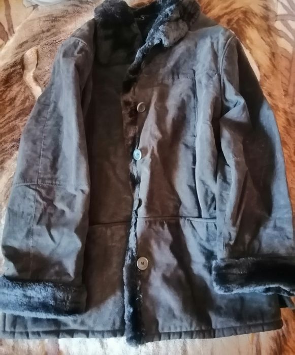 Дамско яке от естествена кожа(набук).