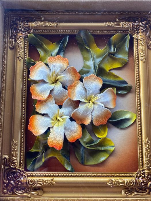 Tablou piele model floral