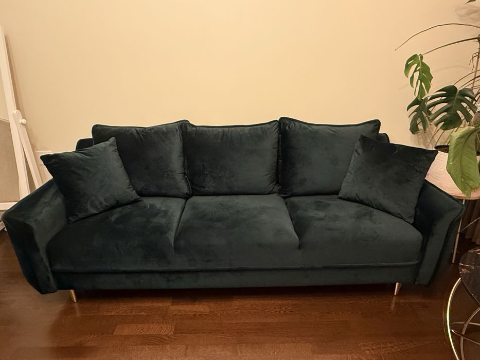 Canapea extensibila Kooko home verde smarald