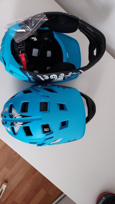 Casca Atala MOJAG full face MTB marime 55-58cm albastru sau verde