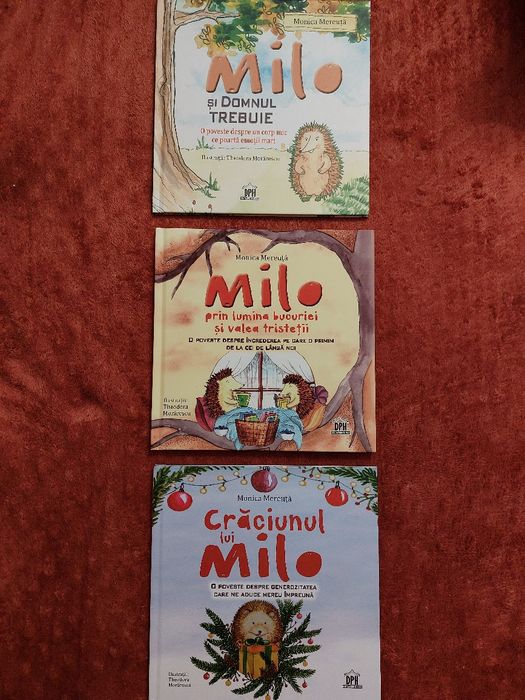 Set 3 carti noi ariciul Milo editura DPH