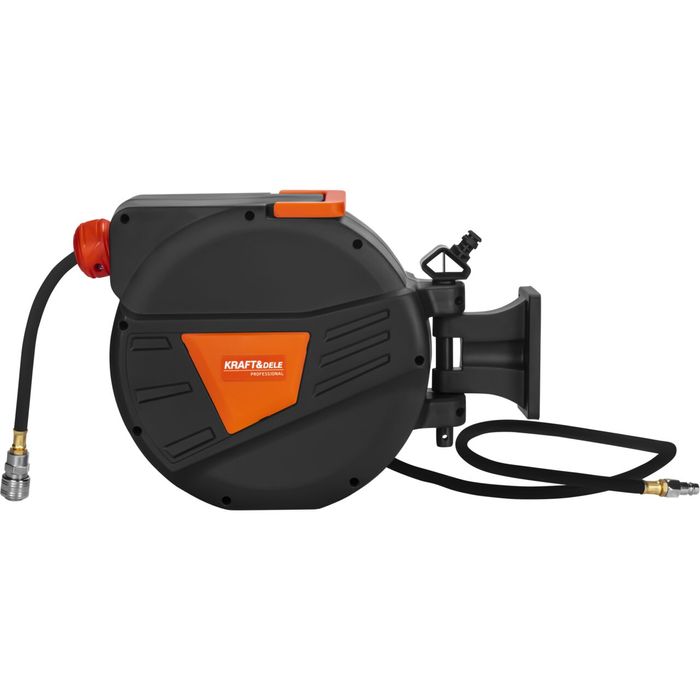 Tambur furtun pneumatic 10M, 1/4", automat, suport pivotant, Kraft