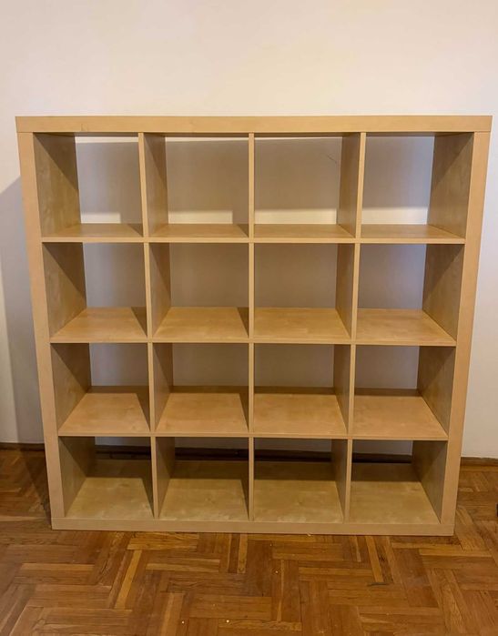 Etajera IKEA KALLAX 147x147 cm; Biblioteca; Raft cu 16 compartimente; Dulap cu rafturi; Biblioteca