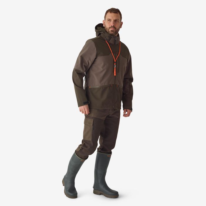 Geacă 500 Softshell Maro Bărbați - LARGE - produs resigilat Decathlon