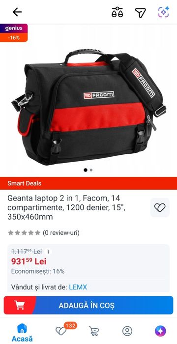 Vand geanta laptop si scule Facom