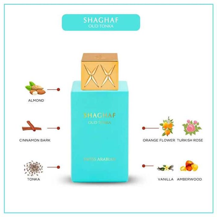 Парфюм Shaghaf Oud Tonka Swiss Arabian.  Флакон и отливка 10 мл.