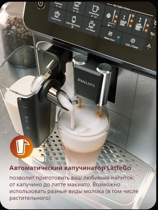 Philips Автоматическая кофемашина LatteGo EP3246/70, черный