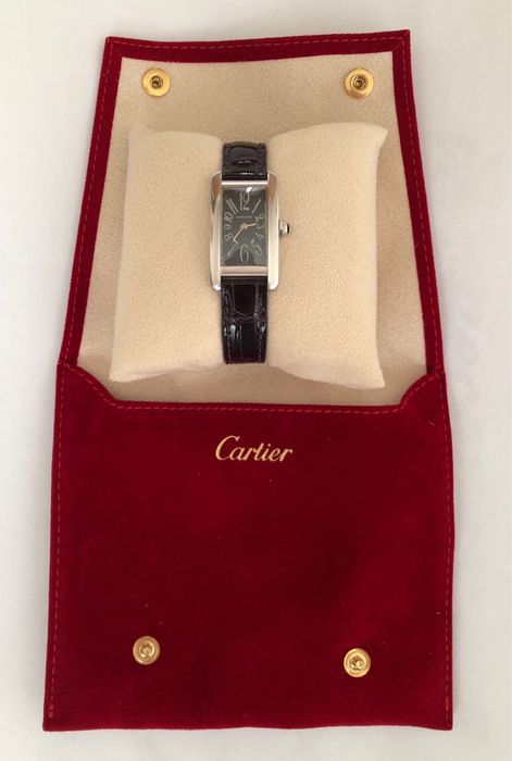 Ceas Cartier Tank Américaine – Aur Alb 18KT