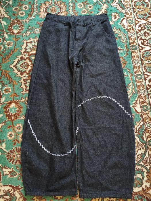 Продам широкие черные джинсы