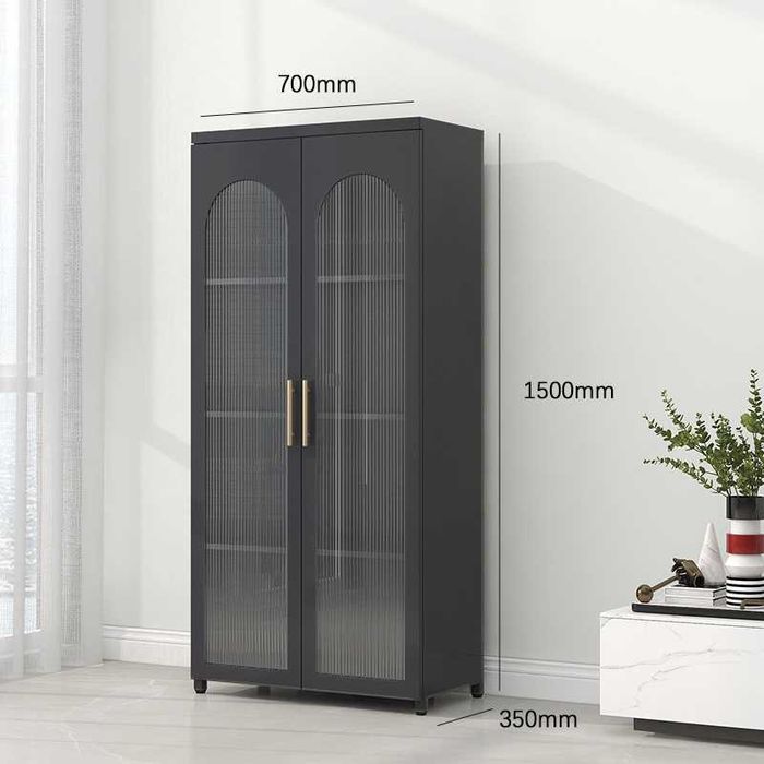 Сервант для посуды с полками и дверцами белый и черный в наличии есть