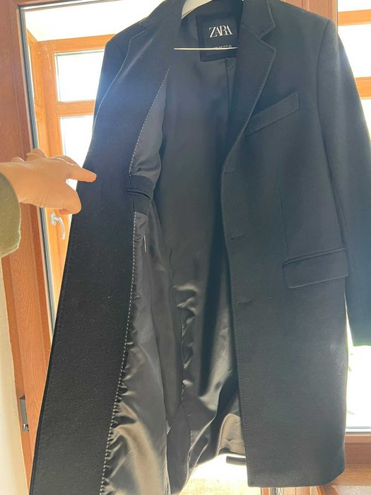 Palton Zara, culoarea negru, marimea M