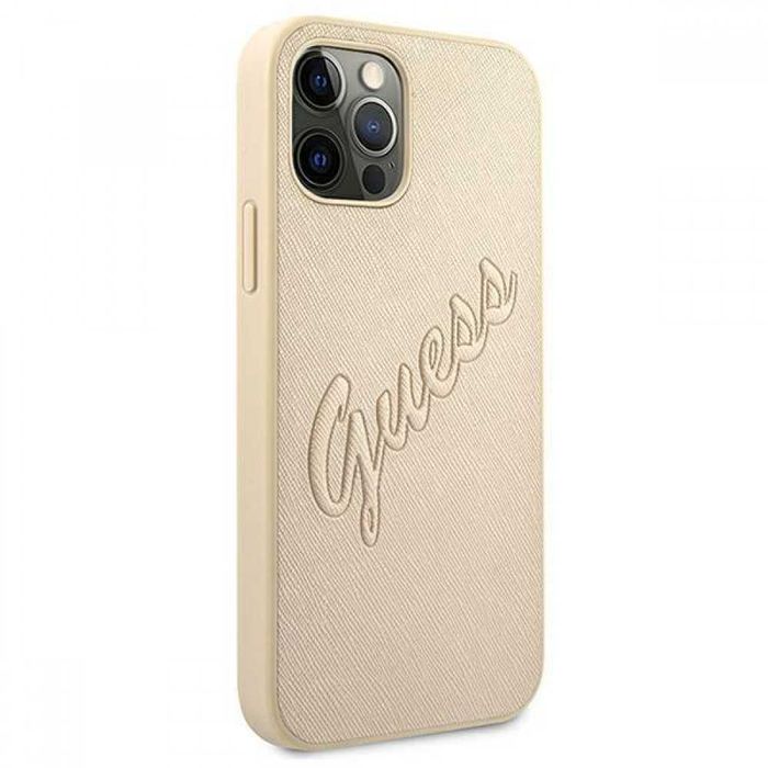 Гръб Guess Saffiano Vintage Script за iPhone 12,12 Pro,12 Pro MAX