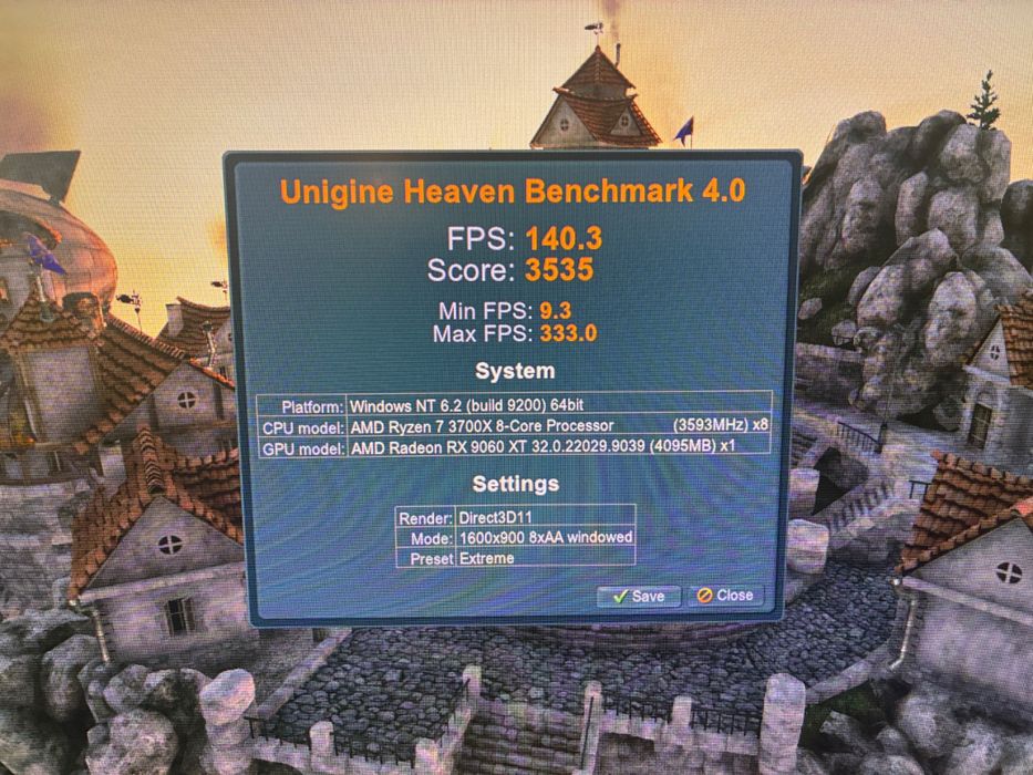 Геймърски компютър Ryzen 7 3700x RX 9060 XT, 32 RAM DDR4, 1TB Гаранция