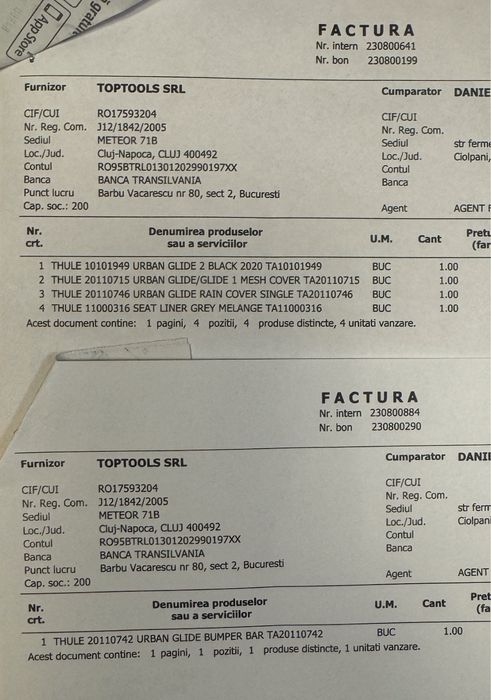 Accesorii Thule Urban Glide. Plasa tantari, Prelata ploaie, Maner