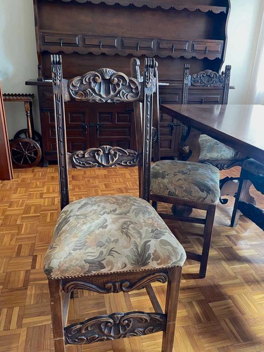 Комплект антични италиански мебели-масивно дърво и дърворезба