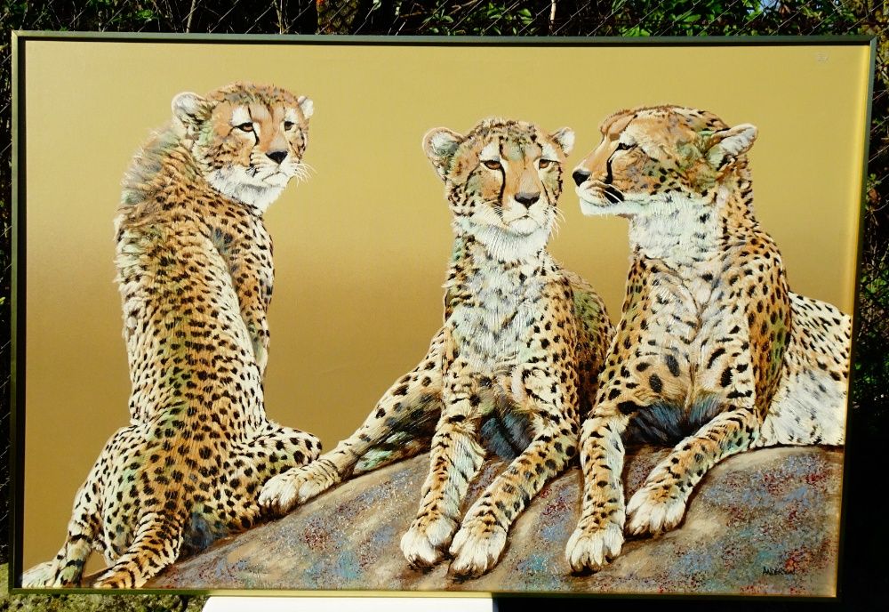 Гепарди Anderson,картина оригинал маслени бои 153 х 103 см.