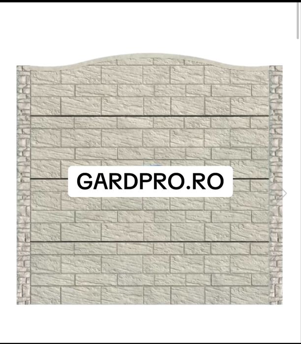 Gard din placi de beton industrial aditivat ciment r52