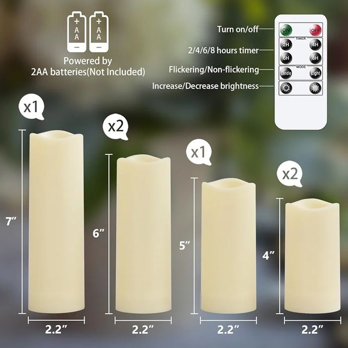 6 lumanari electrice