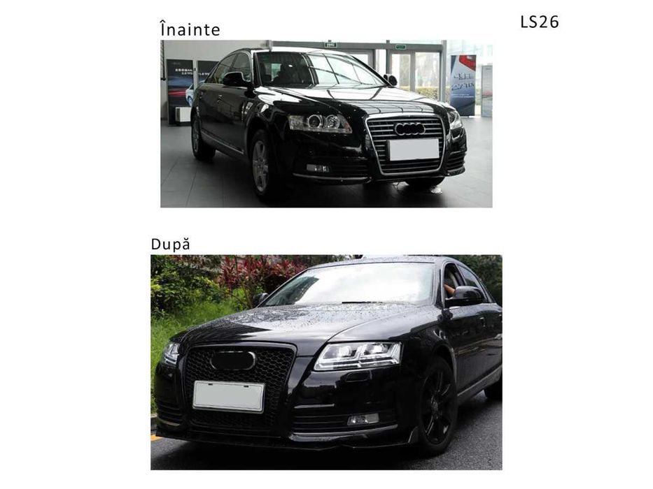 Tuning faruri animate pentru Audi A6 2005-2011 C6 cu lumina dinamica