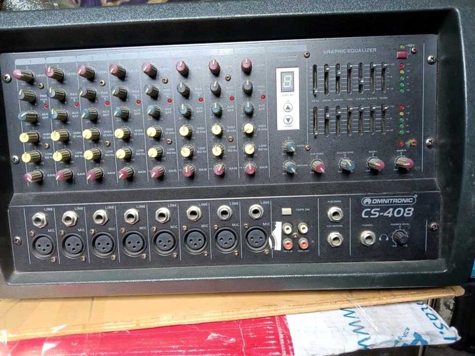 Усилвател 400 вата с миксер, ехо, ефекти, Power Mixer, може +тонколони