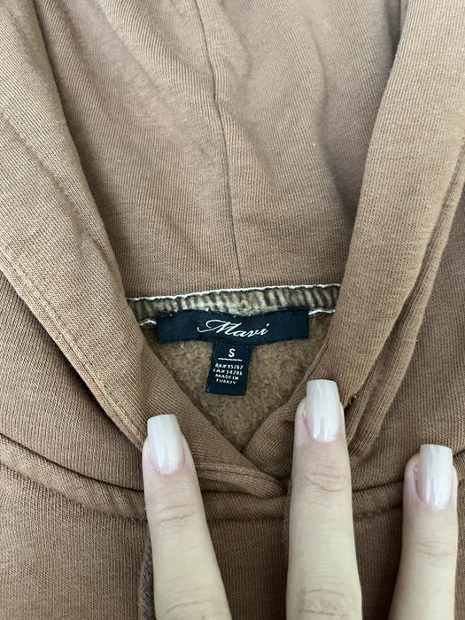 коричневое теплое худи