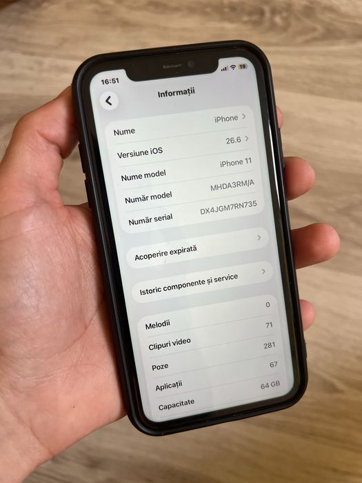 Iphone 11  64 GB impecabil la cutie