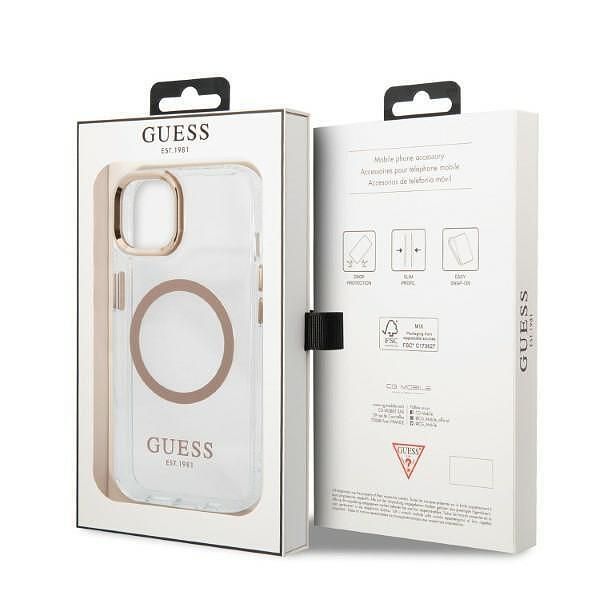 Guess hardcase metal outline magsafe - дизайнерски кейс с magsafe за i