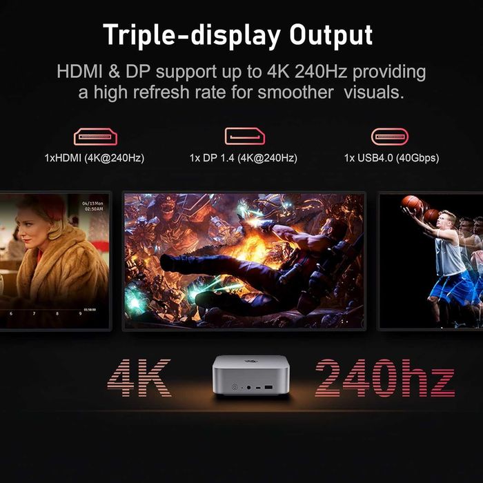 Mini PC Мини Пк Beelink SER9 AMD Ryzen 7 H255 32G DDR5 6400 / 1TB SSD