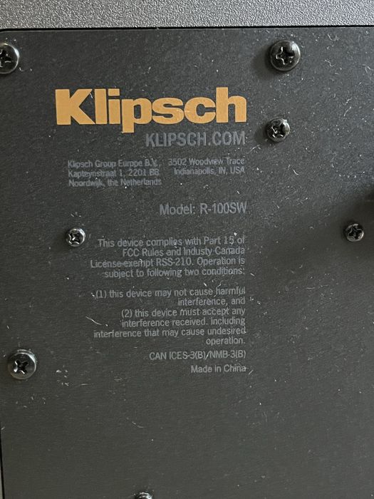 Subwoofer Klipsch R-100SW