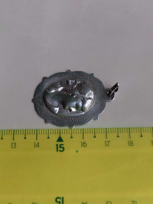 Pndantiv camee din argint din perioada art nouveau