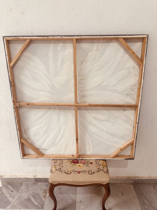 Голяма абстрактна картина 100×100 см – ръчно рисувана