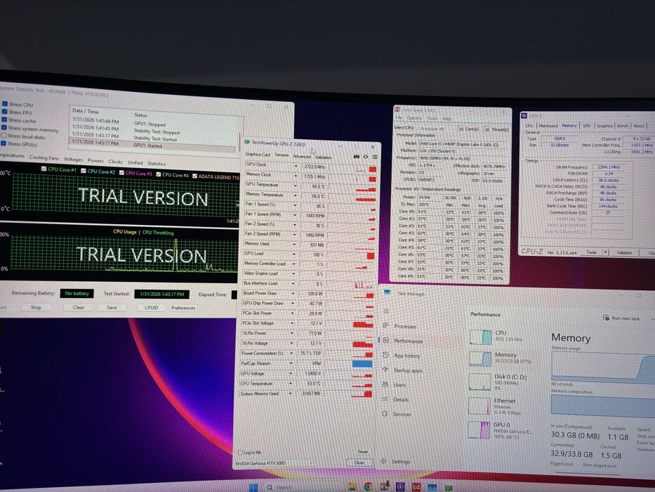 PC GAMING-RTX 5060 , 32GB RAM DDR5 6000MHz, I5-14400f , MONITOR 280HZ