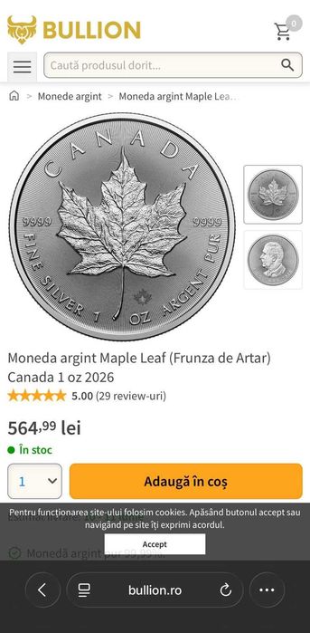 Vand Monede de Argint 1 oz