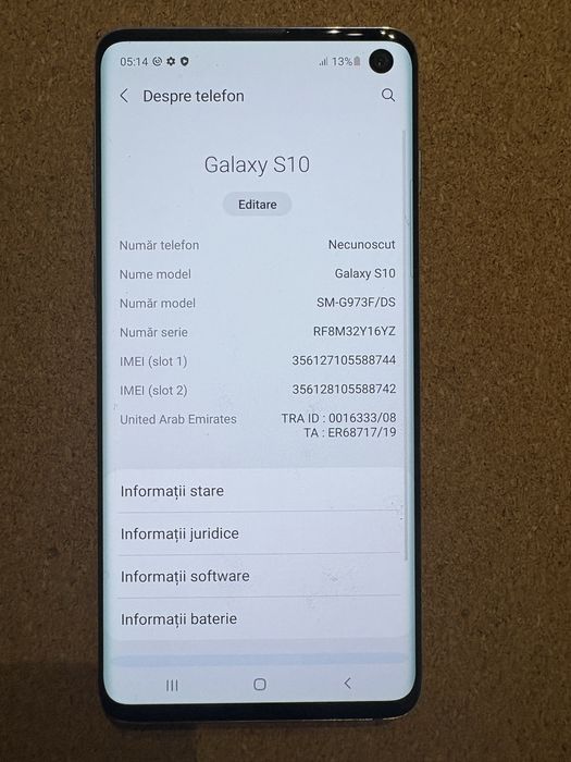 Samsung Galaxy S10 128 Gb ID-XXL6293