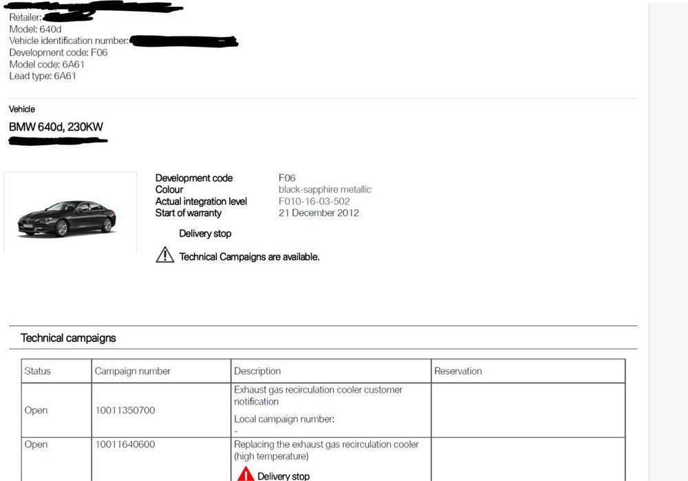 Raport istoric reprezentanta BMW Rechemari Reparatii Service