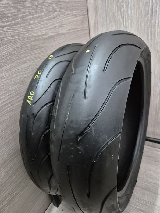 Set anvelope moto 120 70 17 cu 180 55 17 Michelin pilot power