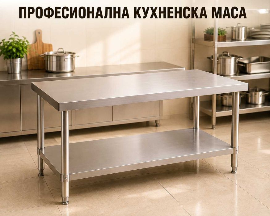 Маса професионална от неръждаема стомана – различни размери