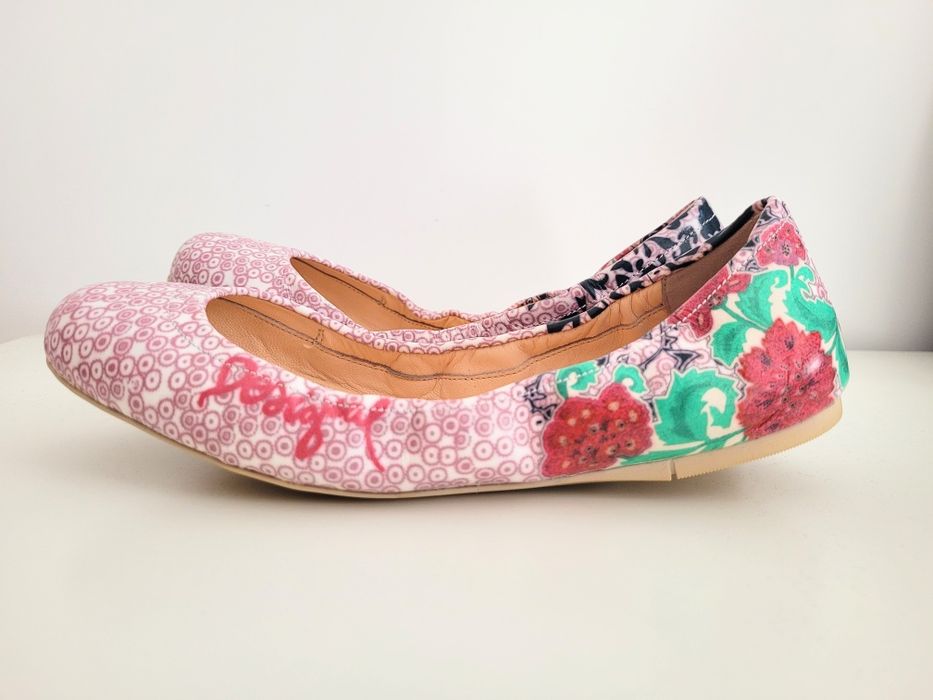 Balerini Desigual din piele interior și exterior