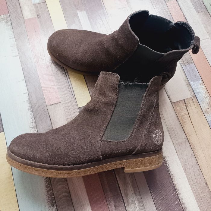 Дамски Боти  U.S Polo от естествен велур/кожа