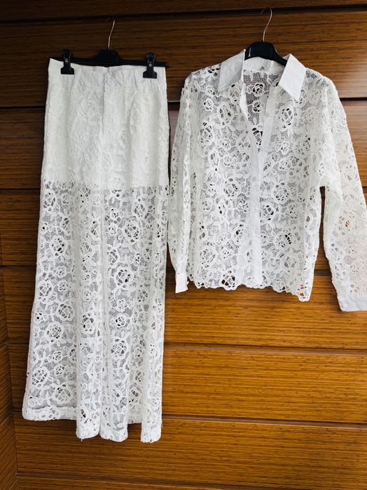 Сет костюм риза и панталон от дантела