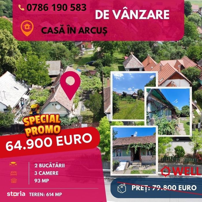De vânzare casă de locuit în Arcuș!