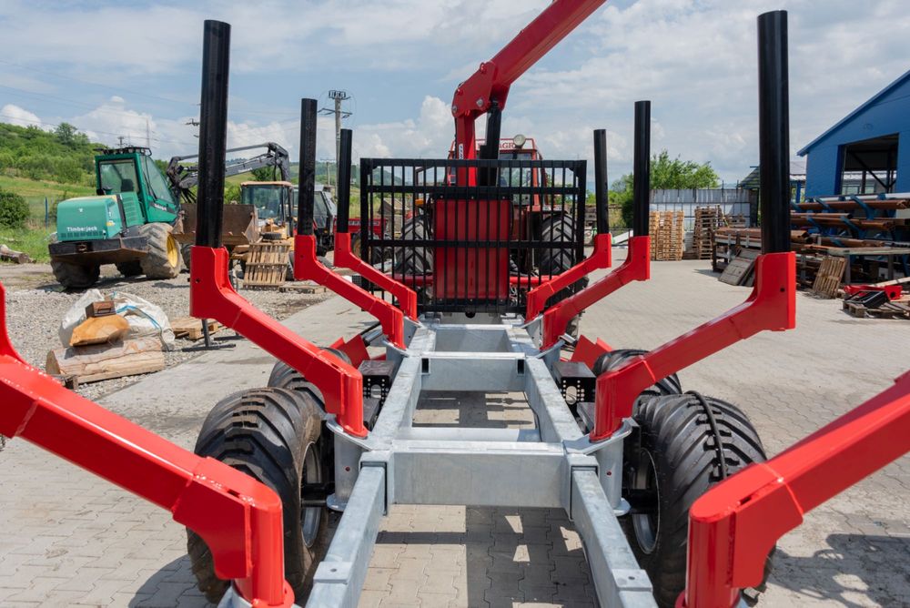 Remorca Forestier EIM 6, 8, 10, 12 tone macara 5, 6, 7, 7.5, 8 m