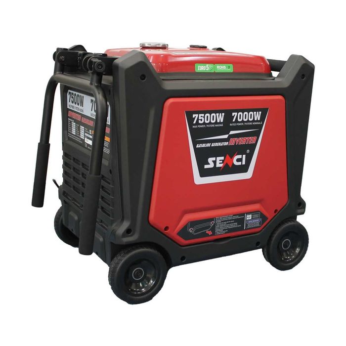 Generator de curent digital de tip inverter SENCI SC8000iE putere maxima 7.5 kW 230V pornire electrica insonorizat, benzina, cu ATS