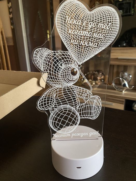 Лампа светещо 3D мече.Ново!