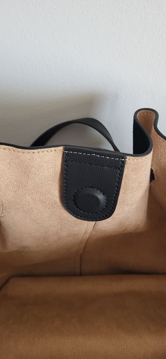 Италианска чанта естествен велур